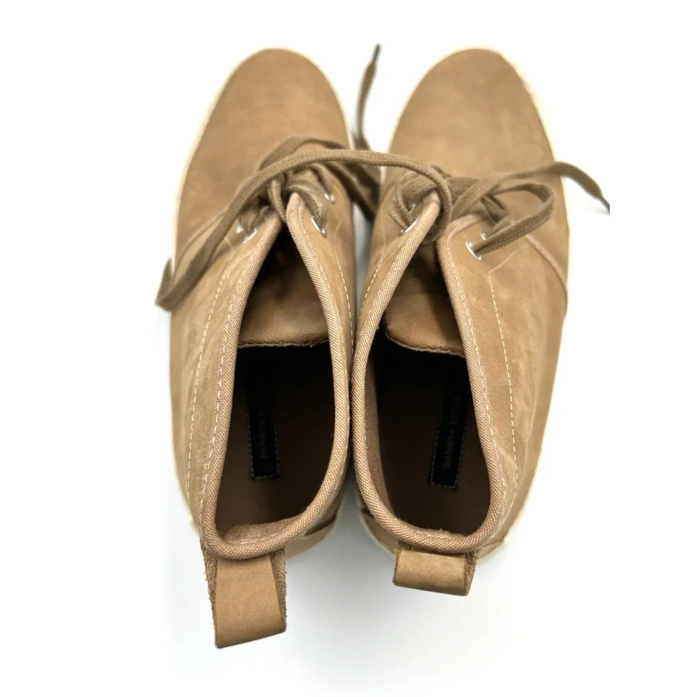 Banana Republic Tan Suede Leather Men's Size 9 M Lace-Up Chukka Boots Neutral